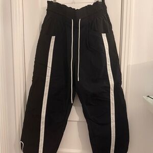 Free People Black and White Track Pants